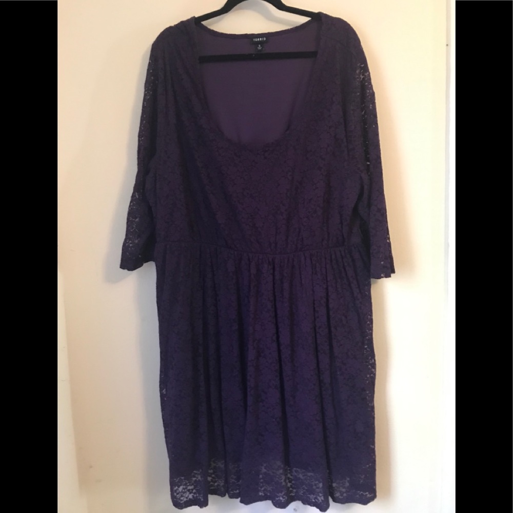 Torrid size 5 purple lace dress